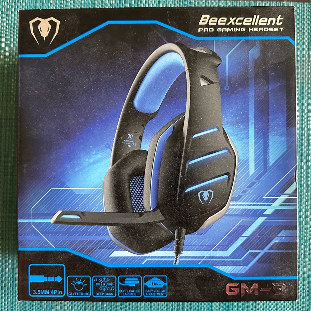 Beexcellent GM-3 Pro Wired Gaming Headset with Mic for Xbox PS4 PC - NEW